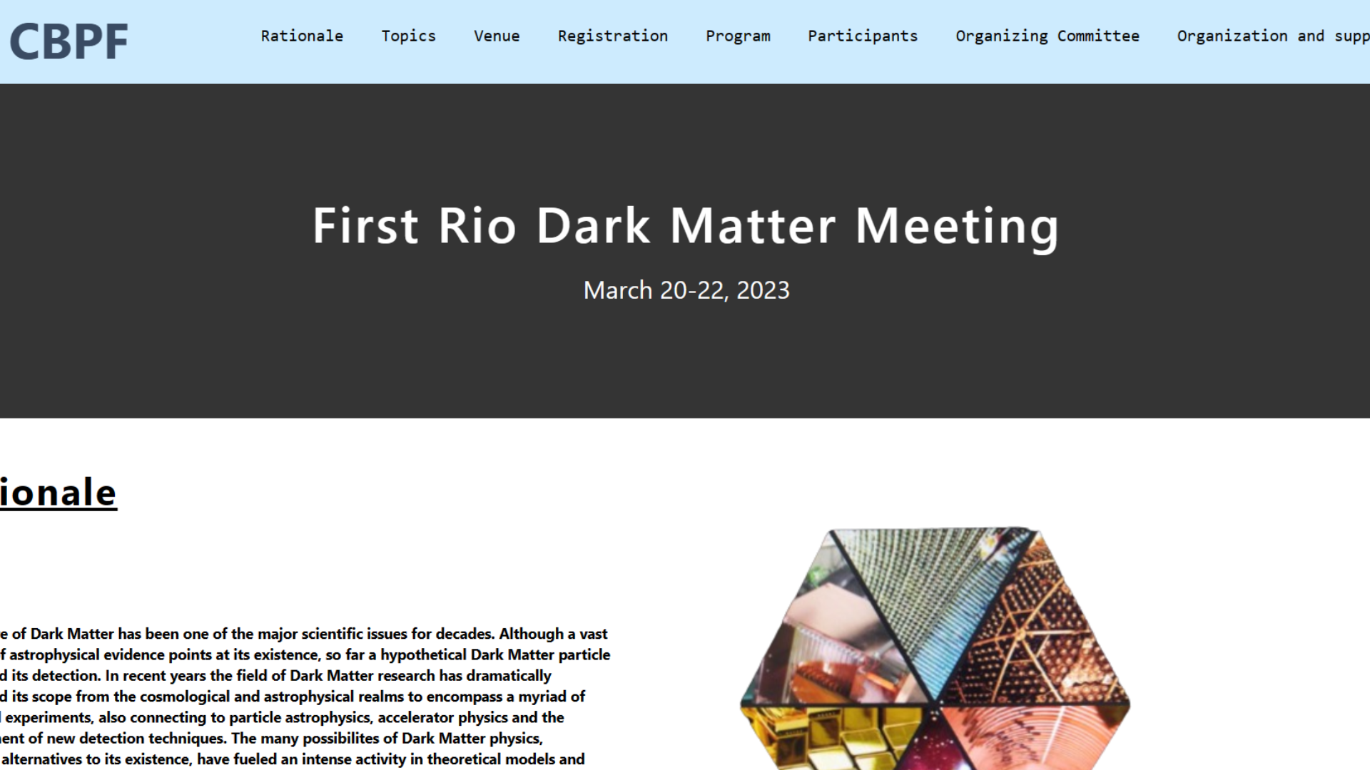 First Rio Dark Matter Meeting