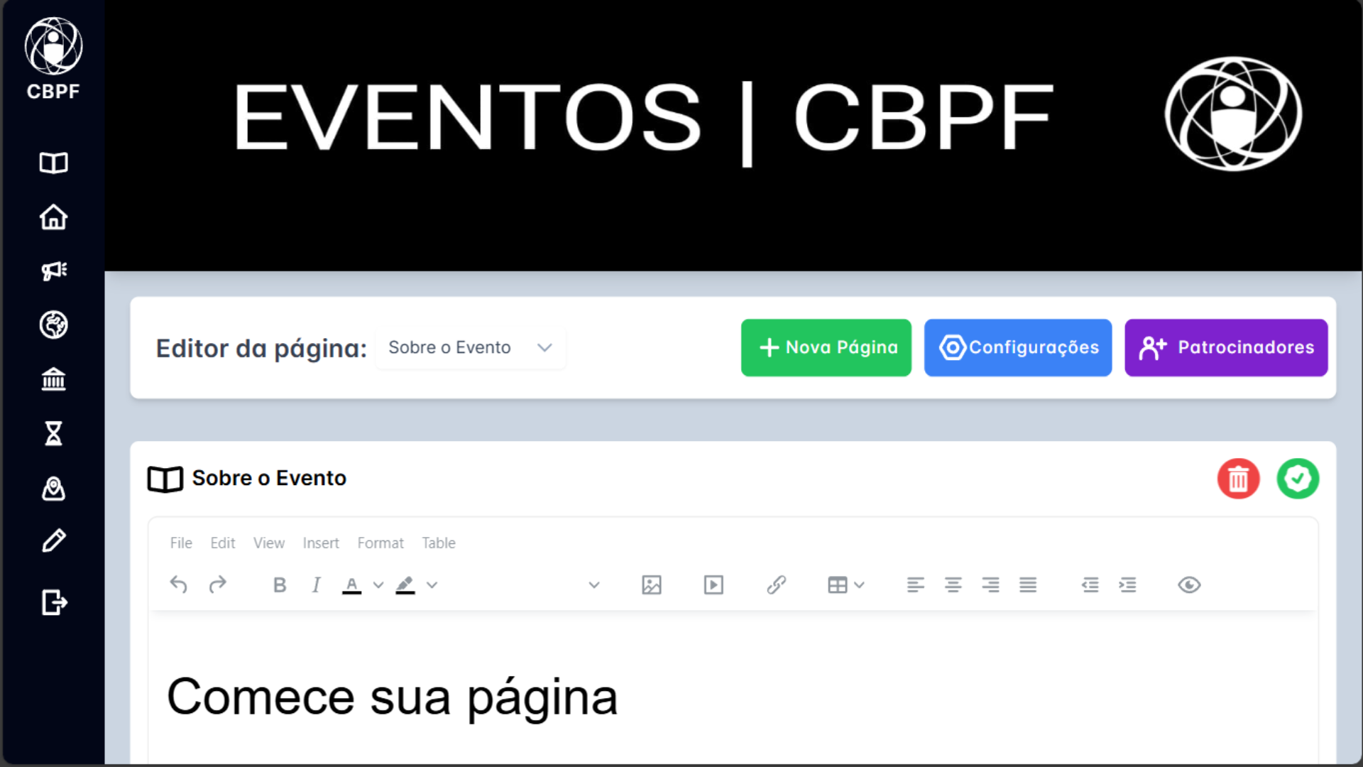 Portal de Eventos do CBPF